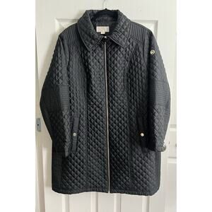 MICHAEL MICHAEL KORS Blk Quilted Puffer Removable Hoodie Jacket Coat